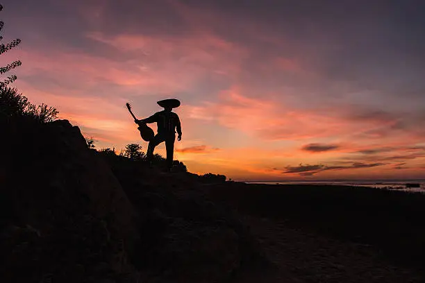 Photo of Musician on the coast. Mexican