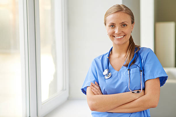 istock Cheerful female doctor 627021662