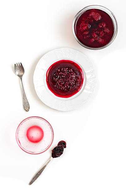 istock Berry jelly and jam on white background 627024088