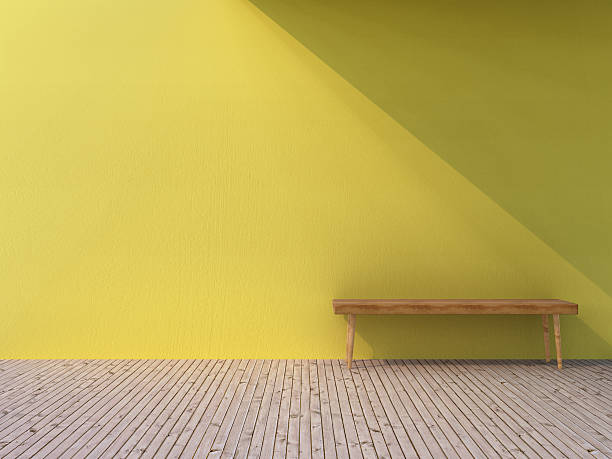 istock empty wooden bench outdoor 627024142