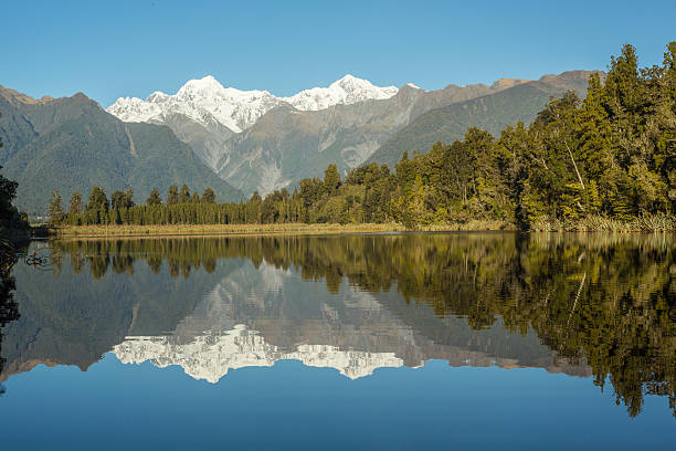istock Mount Cook reflection in the mirror-like surface of the lake 627033890