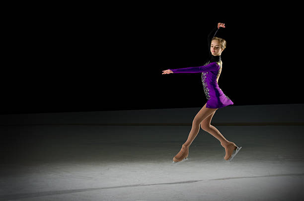 Young girl figure skater