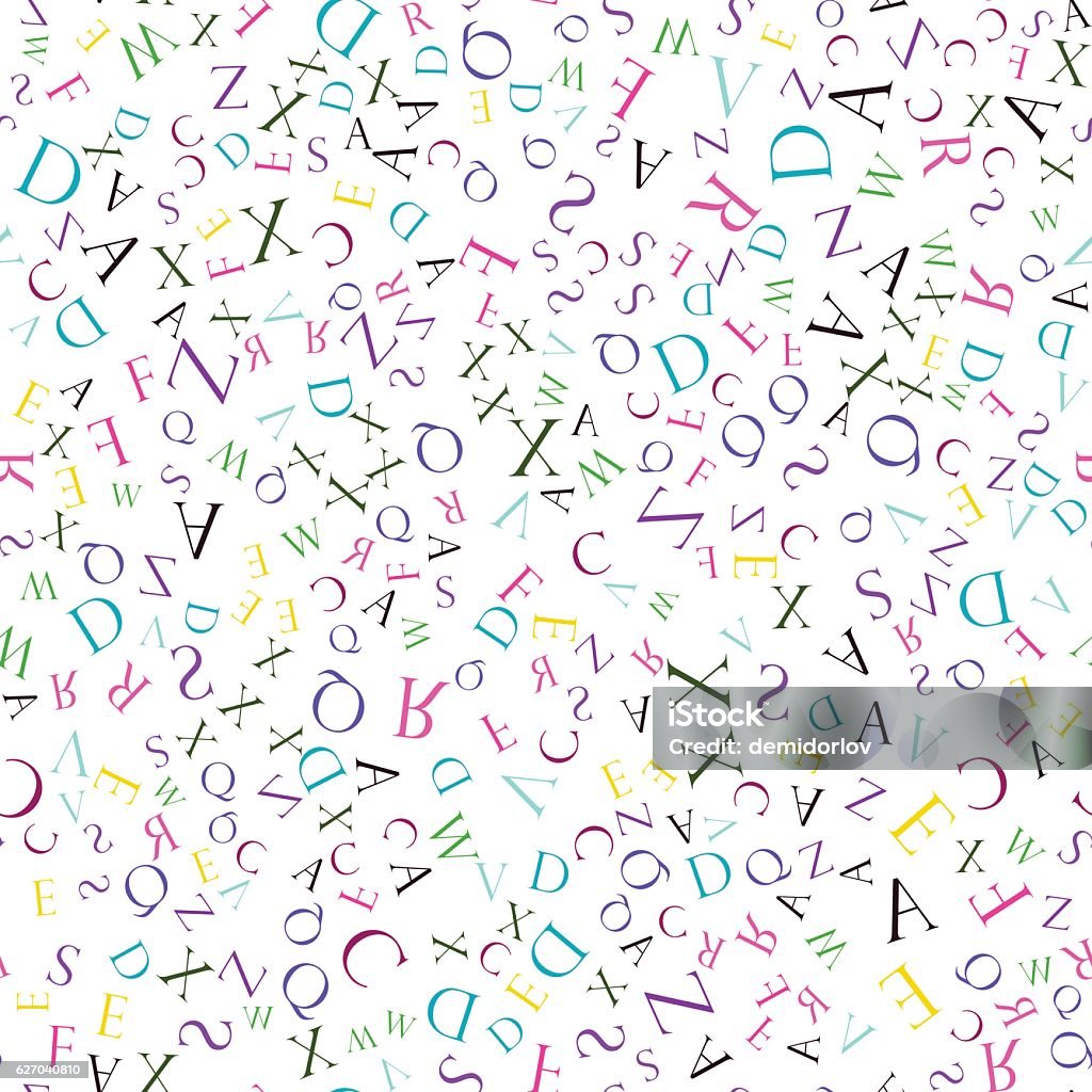 Seamless Pattern English Alphabet Stock Illustration - Download Image ...