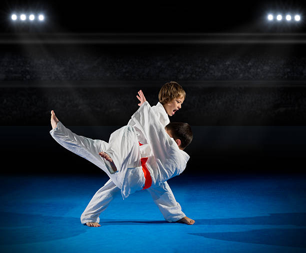 istock Little boys martial arts fighters 627040946