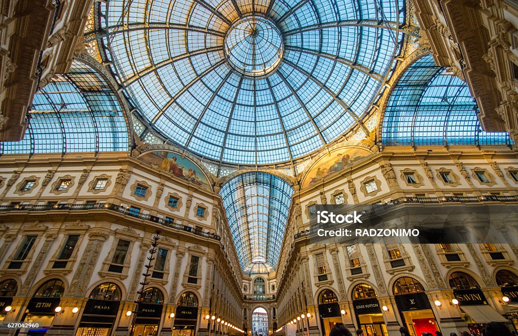 Vittorio Emanuele Gallery Galleria Vittorio Emanuele Milan, Italy Milan Stock Photo