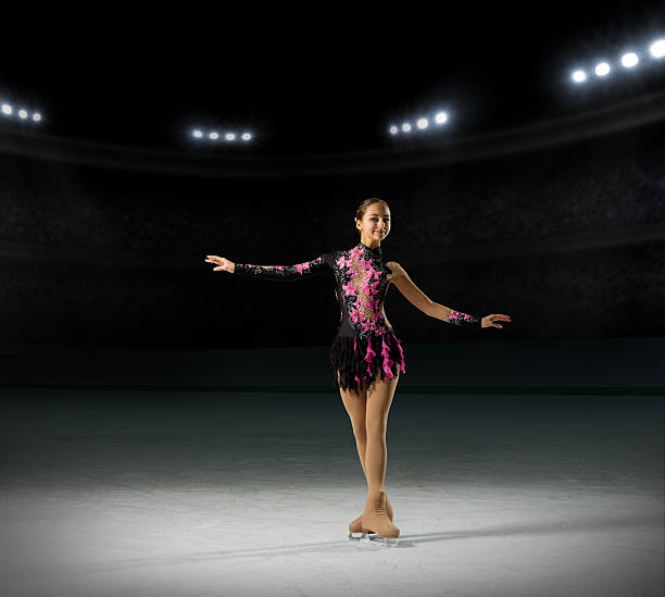 istock Young girl figure skater 627043108