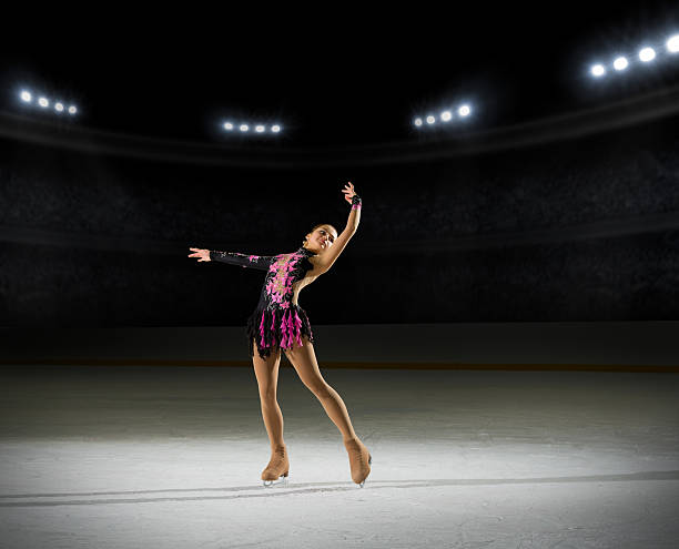 istock Young girl figure skater 627043178