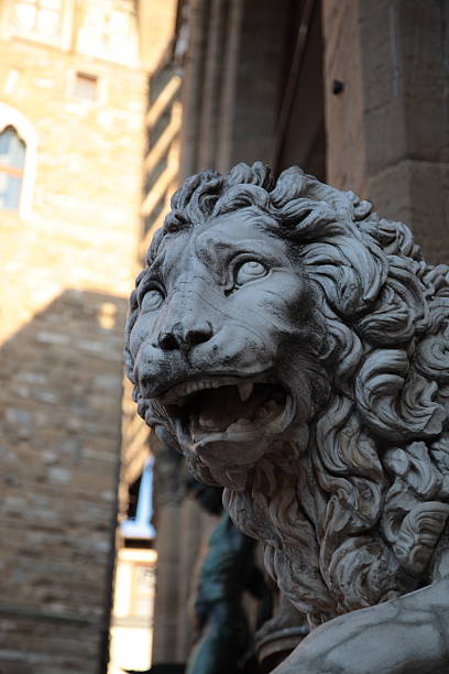 istock Lion statue at piazza della signoria, Florence, Italy 627043196