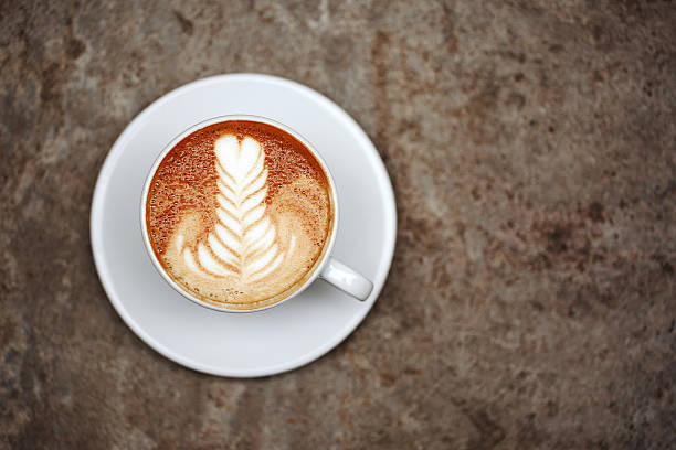 istock Cup of cappuccino with latte art. 627044654