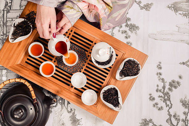 istock Traditional chinese tea ceremony accessories pair 627045142