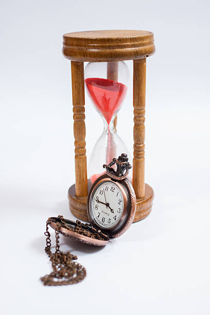 istock Old Clock and Hourglass Necklace 627045408