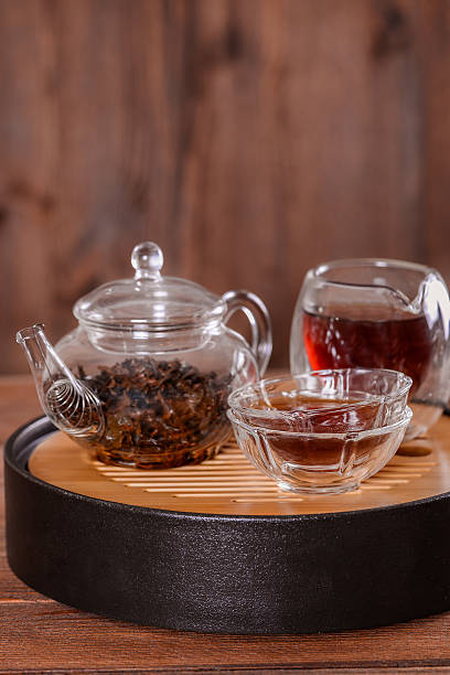 istock Traditional chinese tea ceremony accessories pair 627046548