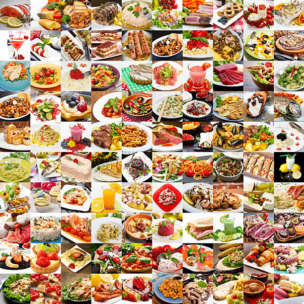 istock Collage of various dinner foods and appetizers 627067270