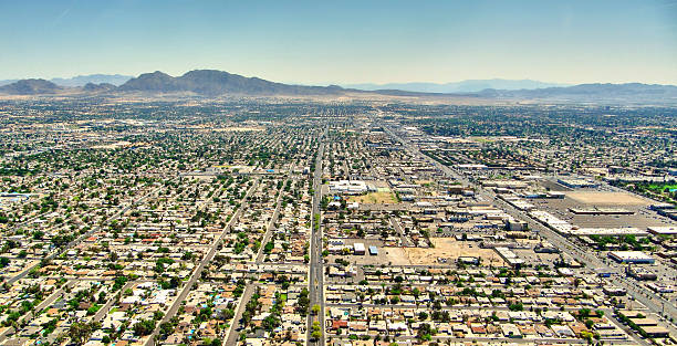 istock Las Vegas Nevada - Aereal view 627076608