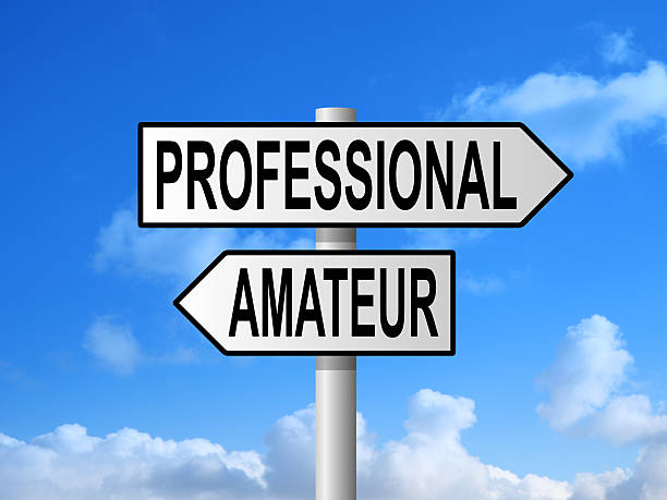 istock Professional Amateur Signpost 627078482