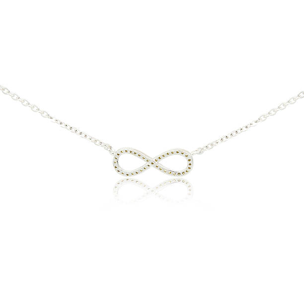 istock Silver fashion pendant isolated on white 627080832
