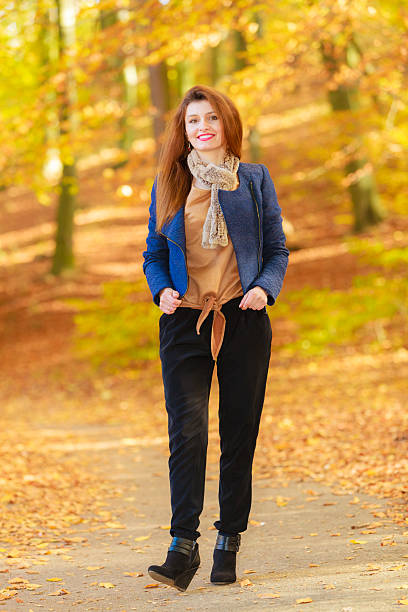 istock Fashionable young woman in forest. 627092430