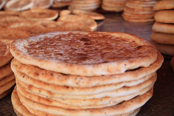 homemade naan flatbread made with whole wheat