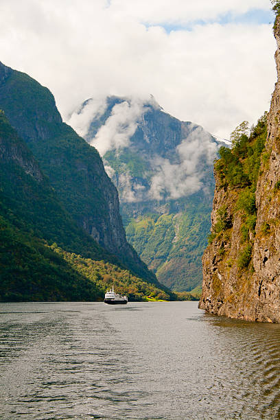 istock Norway fjord boat 627101300