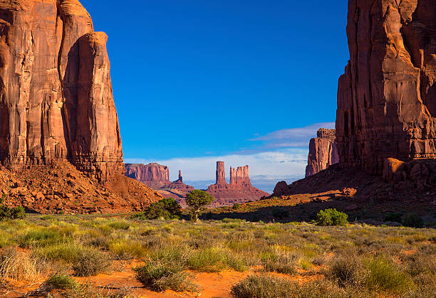 istock Scenic view of monument valley 627116676