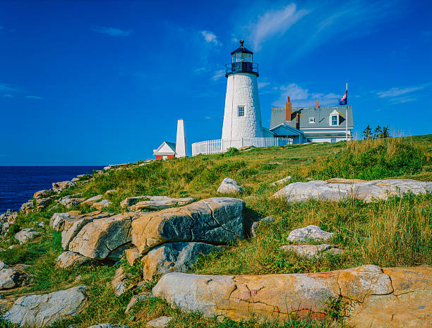 istock Maine coast with Pemaquid Point Lighthouse 627116736