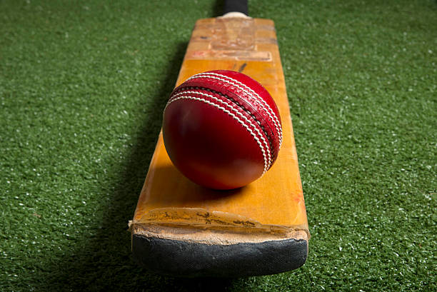 istock Cricket ball and bat 627130172