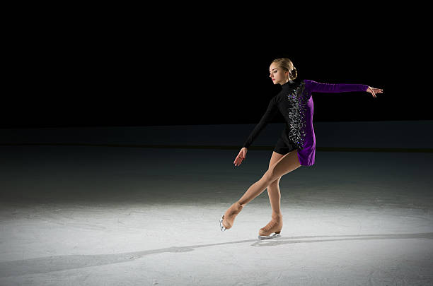 istock Young girl figure skater 627130464