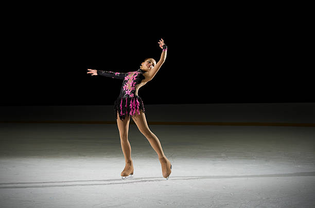 istock Young girl figure skater 627130508