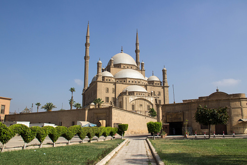 Cairo, Egypt - July 27, 2016: The Mosque of Muhammad Ali (aka the Alabaster Mosque), built on the highest place of the Cairo Citadel.