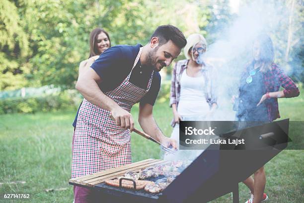 Barbecue Party Stock Photo - Download Image Now - Barbecue - Meal, Barbecue Grill, Friendship
