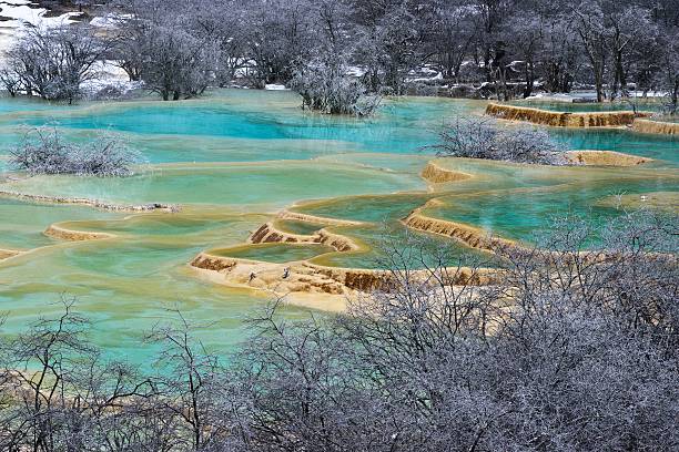istock Huanglong of Winter scenery 627142152