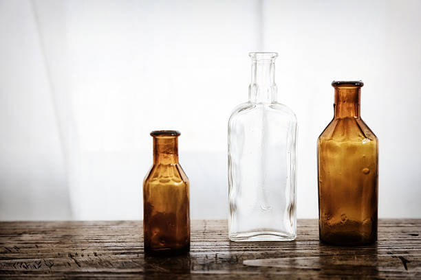 istock Still life with glass bottles 627163304