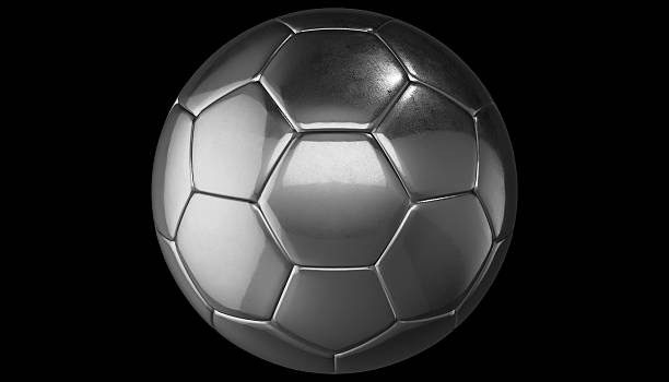 istock Silver soccer ball on various material and background, 3d rendering 627163678