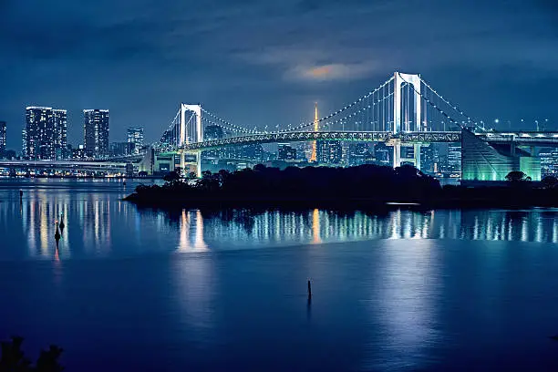 Tokyo bay and Tokyo rainbow bridge