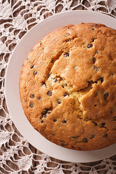 istock German Ameisenkuchen with chocolate closeup. Vertical top view 627170040