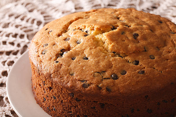 istock Homemade sponge cake with chocolate chips close-up. horizontal 627170358
