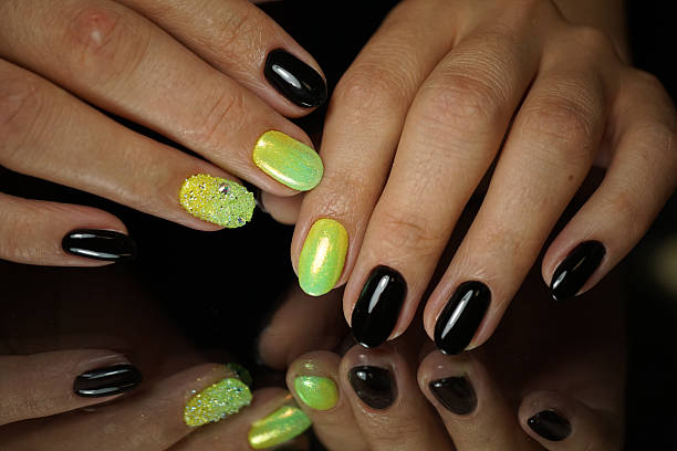 istock Beautiful bright natural nails with perfect clean manicure. 627171310