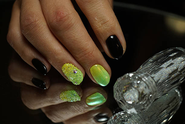 istock Beautiful bright natural nails with perfect clean manicure. 627171386