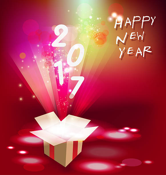 istock Happy new year 2017 holiday background 627177814