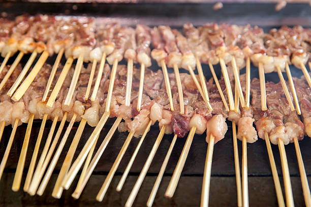 istock Traditional Turkish Kebab with skewers , Cop Sis 627186026