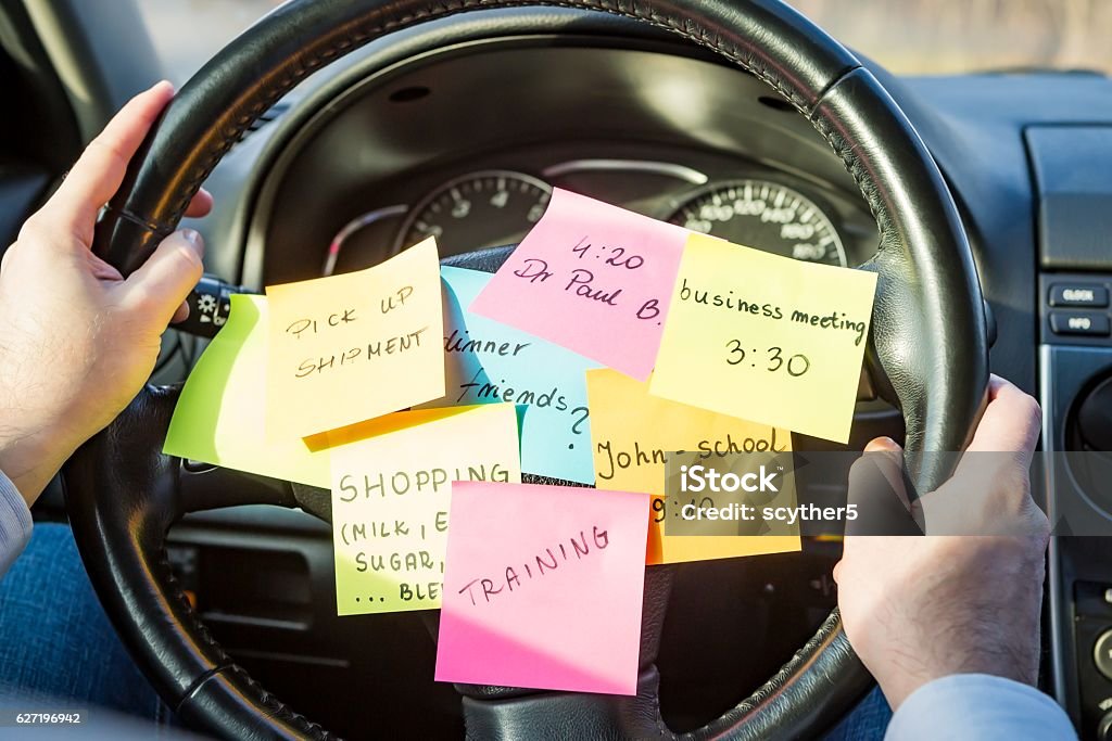 Busy Post Note Busy Work Do Post Notes List Chaotic Concept Stock Photo - Download ...