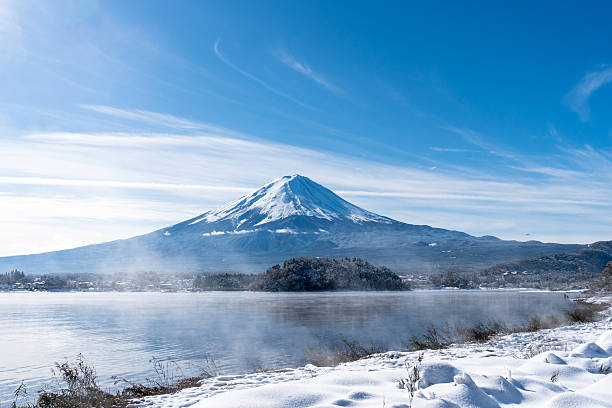 istock Mt Fuji on the lake kawaguchiko 627197916