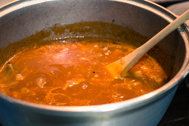 istock Bolognese sauce cooked on the stove 627200602