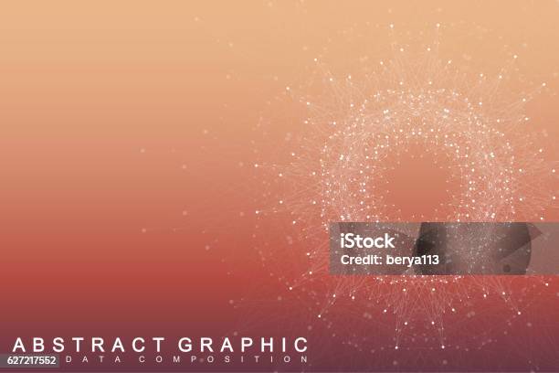 Geometric Graphic Background Communication Scientific Vector Illustration Stock Illustration - Download Image Now