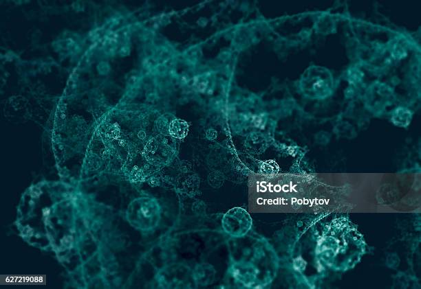 Macrocosm Abstract Scientific Background Stock Photo - Download Image Now - Microscope, Bacterium, Virus