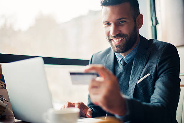 istock Buying online on the laptop 627224922