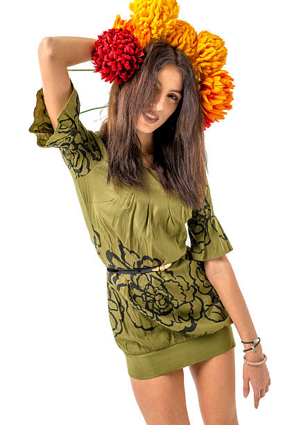 istock Cheerful brunette girl hammin dancing 627231054