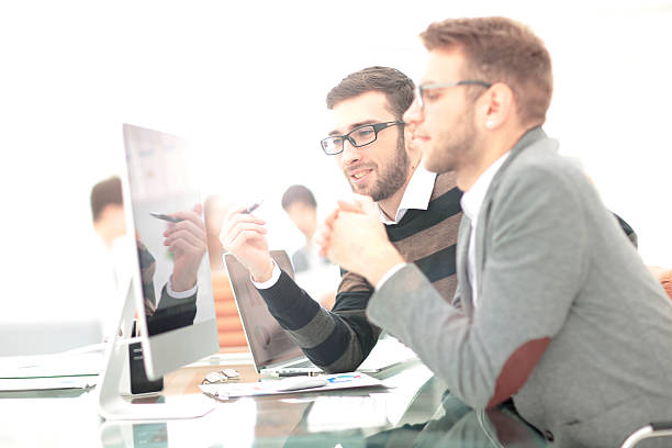 istock Coworkers photo in sunny office 627231284