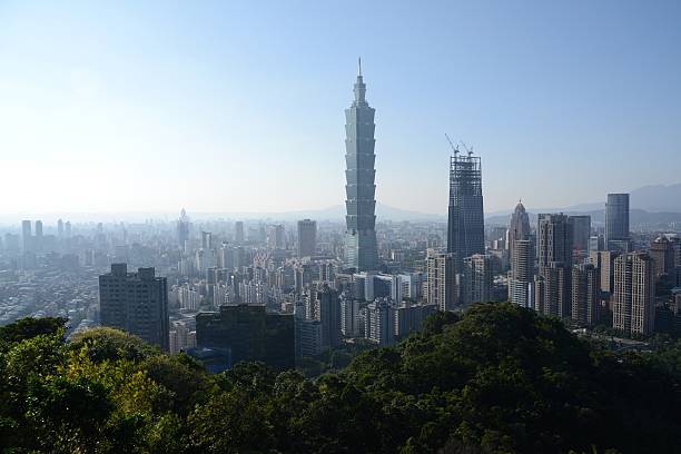 istock Panorama of Taipei from Elephant mountain, Taiwan 627232032