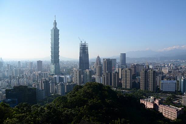 istock Panorama of Taipei from Elephant mountain, Taiwan 627232320